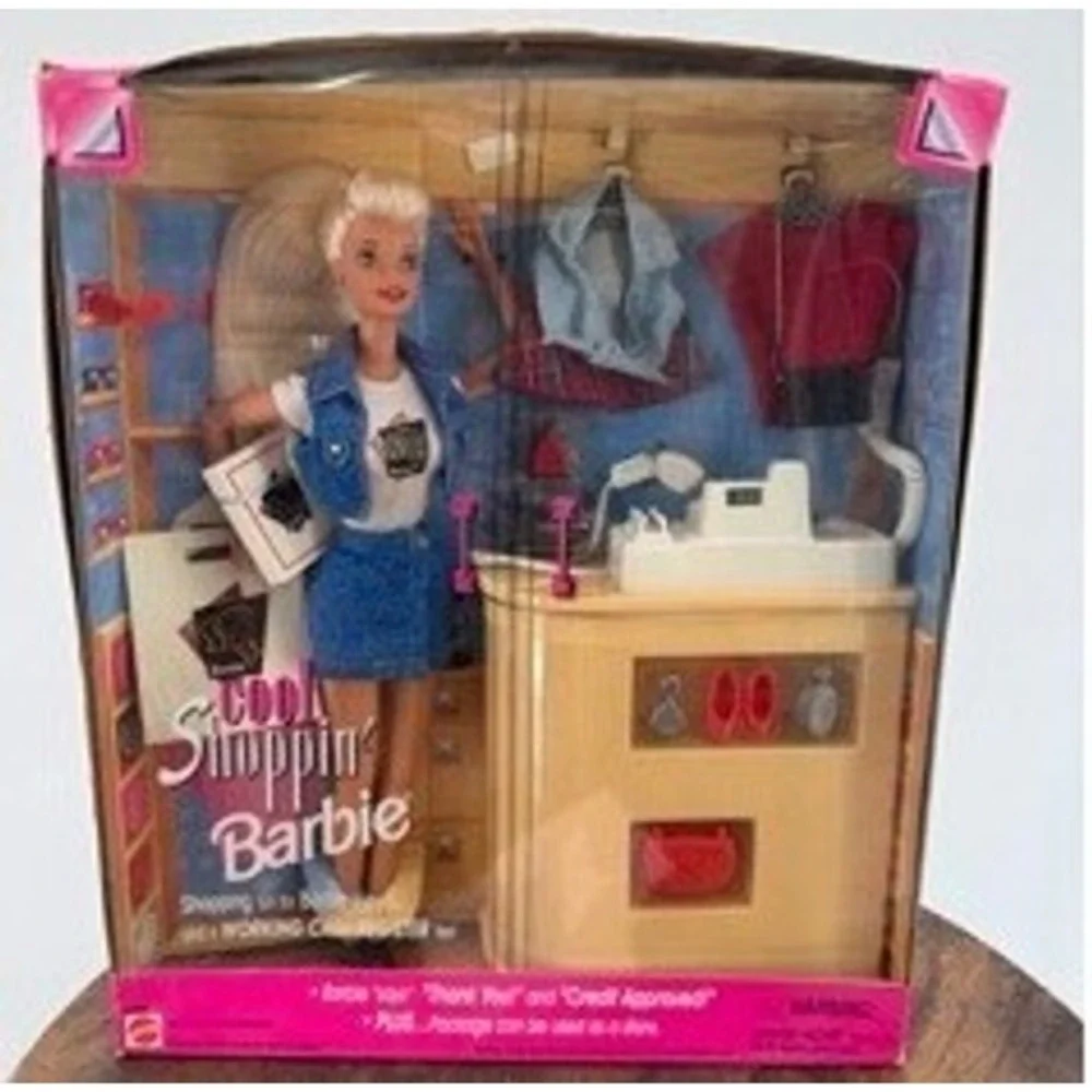 Vintage NEW Mattel 1997 Cool Shoppin Barbie Doll Playset Working Cash Register